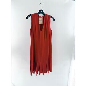 Cheap and Chic by Moschino Sleeveless V-Neck Mini Dress Red Women's Medium